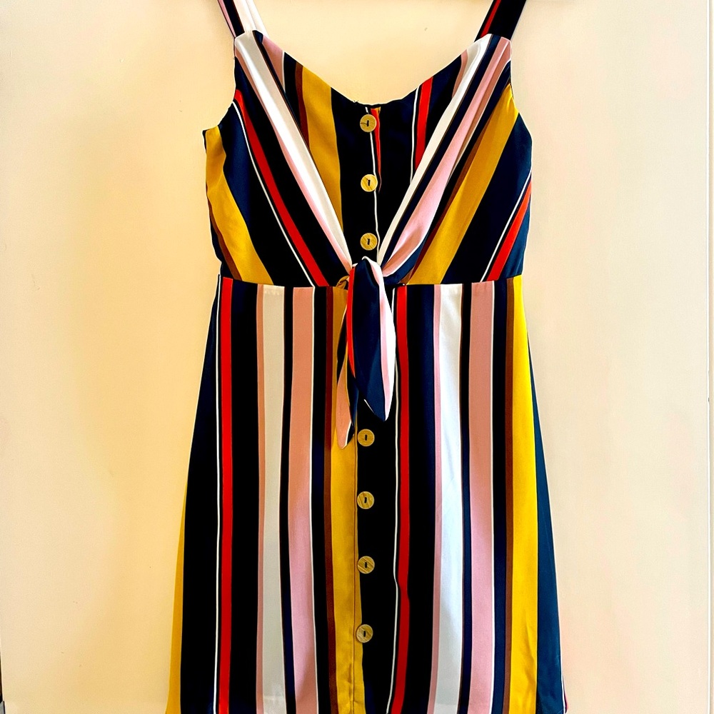 Lush dress, size small. Brand new, with tags. Stripe summer dress.